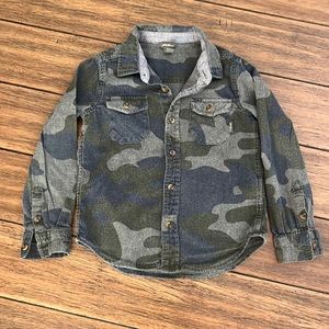 Kid’s Eddie Bauer Camo Flannel Button Down Shirt